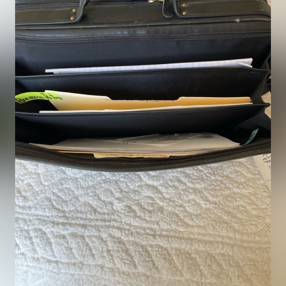 COACH Black Leather Computer / Laptop Brief Case - Picture 4 of 10